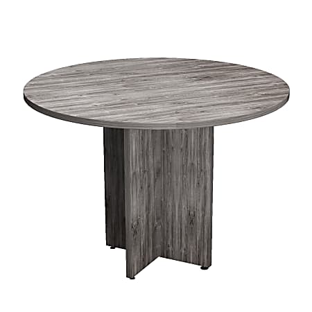 IVA ProSeries Round Conference Table, 42" W x 42" D x 29-1/2" H, Smoke Oak