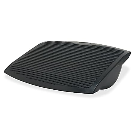 Lorell Ergonomic Rocking Footrest - Black - Rubber, Plastic Lorell Ergonomic Rocking Footrest - Black - Rubber, Plastic