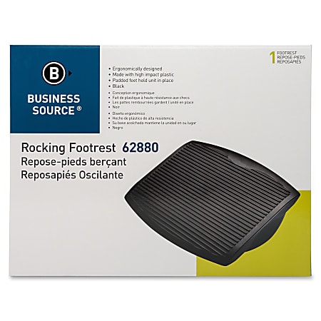 Lorell Ergonomic Rocking Footrest - Black - Rubber, Plastic Lorell Ergonomic Rocking Footrest - Black - Rubber, Plastic