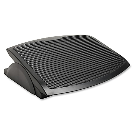 Lorell Ergonomic Rocking Footrest - Black - Rubber, Plastic Lorell Ergonomic Rocking Footrest - Black - Rubber, Plastic