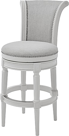 New Ridge Home Goods Chapman Swivel Bar Stool, Alabaster White