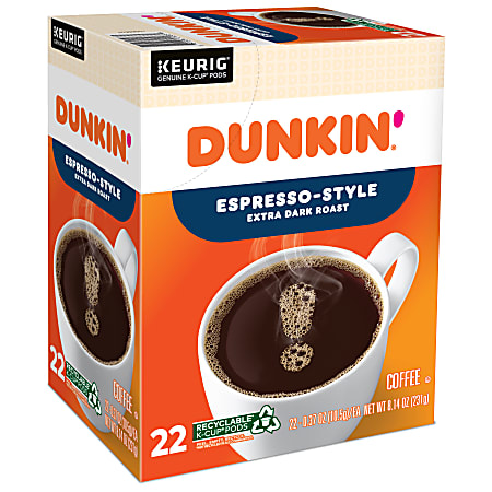 Dunkin dark roast k cups top