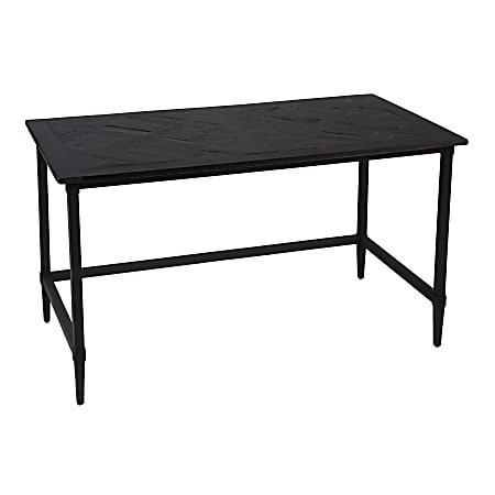 SEI Furniture Lawrenny 53"W Reclaimed Wood Writing Desk, Black