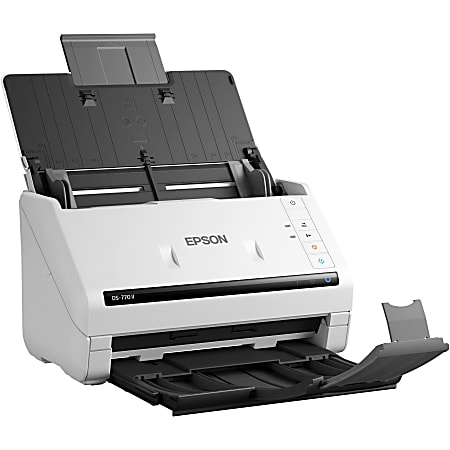 Epson DS-770 II Large Format Sheetfed Scanner - 600 dpi Optical - 24-bit Color - 24-bit Grayscale - 45 ppm (Mono) - 45 ppm (Color) - Duplex Scanning - USB