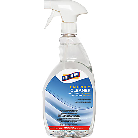 Genuine Joe Peroxide-Powered Bathroom Cleaner - Ready-To-Use - 32 fl oz (1 quart) - 6 / Carton - Clear Genuine Joe Peroxide-Powered Bathroom Cleaner - Ready-To-Use - 32 fl oz (1 quart) - 6 / Carton - Clear