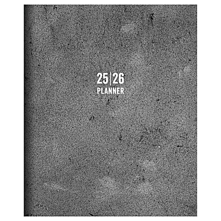 2025-2026 TF Publishing Large Monthly Planner, 9” x 11”, Concrete, July 2025 To June 2026