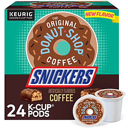 The Original Donut Shop Snickers Coffee, K-Cup Pods, Box of 24 Pods