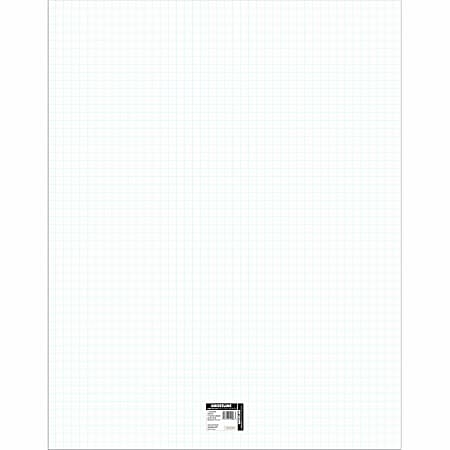 UCreate Ghostline Grid Poster Board - School, Home, Art, Office - 22"Height x 28"Width x 0.01"Length - 25 / Carton - White