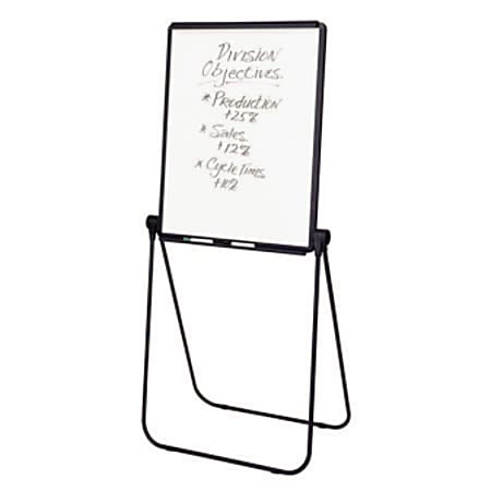 Quartet® Ultima Easel, Whiteboard/Flipchart, 27" x 34", Reversible, Black Frame