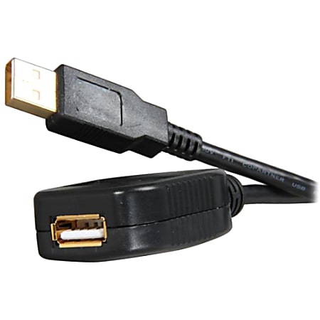 Rosewill RCAB-11008 USB Extension Data Transfer Cable - 32 ft USB Data Transfer Cable - Type A Male USB - Type A Female USB - Extension Cable - Black