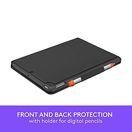 Logitech Slim Folio Keyboard Case Graphite - Office Depot