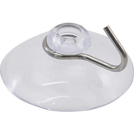 Advantus Metal Hook Suction Cup - for Glass, Tile, Metal, Kitchen, Classroom, Office - Metal - Clear - 25 / Box