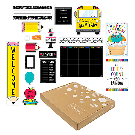 Creative Teaching Press Curated Classroom Core Décor Bulletin Board Set, Back To School, All Ages, Set Of 268 Pieces