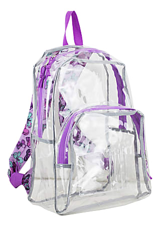 Eastsport Clear PVC Backpack, Butterflies