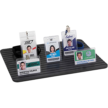 Advantus ID Badge Tray Organizer 0.3 x 11.4 x 15.4 Polyvinyl Chloride PVC 1  Each Black - Office Depot