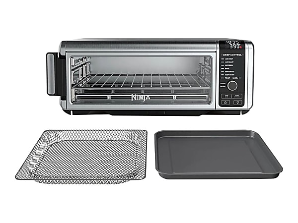 Ninja Foodi Digital Air Fry Oven - 1800 W - Toast, Air Fry, Convection, Roast, Broil, Bake, Bagel, Dehydrate, Keep Warm, Pizza - Stainless, Black, Silver