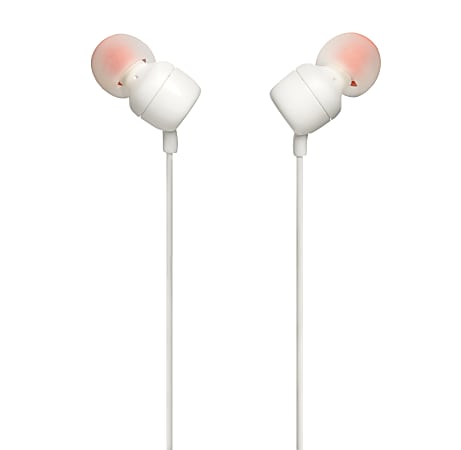JBL Wired Earbud Headphones, JBLT110WHT