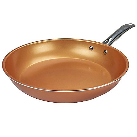 Brentwood Aluminum Non-Stick Frying Pan, 11-1/2", Copper