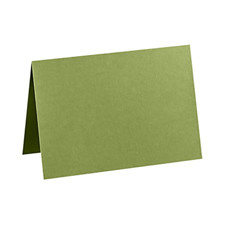 LUX Folded Cards, A2, 4 1/4" x 5 1/2", Avocado Green, Pack Of 50