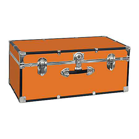 Seward Essential Trunk With Lock, 12 1/4" x 30" x 15 3/4", Orange