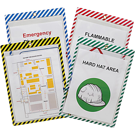 C-Line Safety Striped Shop Ticket Holders - 0.1 C-Line Safety Striped Shop Ticket Holders - 0.1