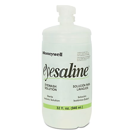 Honeywell Fendall Eyesaline Eyewash Solution - 1 quart - Tamper Resistant, Blow-fill-seal - 12 / Carton