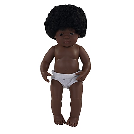 Miniland Educational Anatomically Correct 15" Baby Doll, African American Girl
