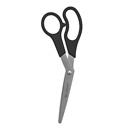 Westcott All Purpose Value Stainless Steel Scissors 8 Bent Black - Office  Depot