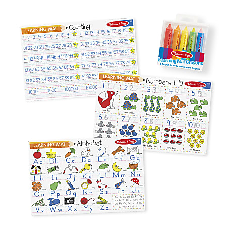Melissa & Doug Alphabet/Numbers Placemat Bundle, Pre-K - Grade 2