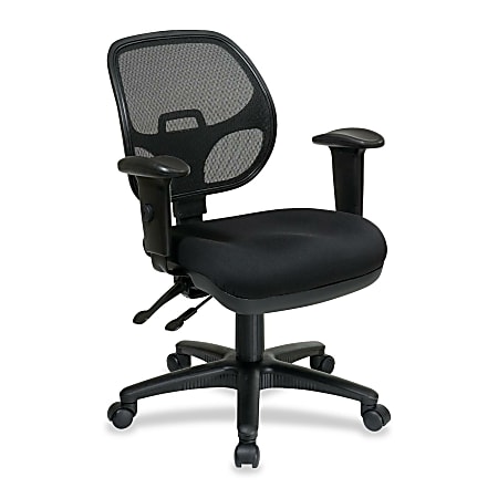 Office Star Pro LineII Mid Back Ergonomic Task Chair Black - Office Depot