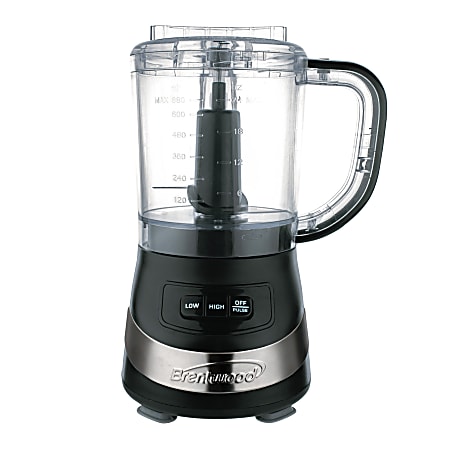 Brentwood 2-Speed 3-Cup Food Processor, Black