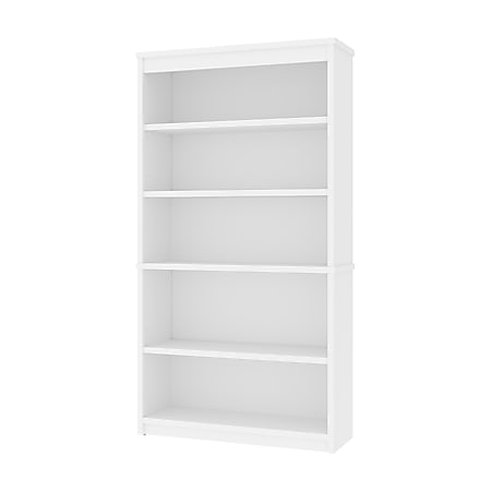 Bestar Universel 66"H 5-Shelf Bookcase, White