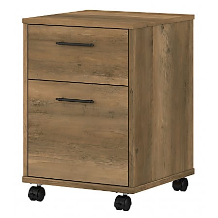 Bush Furniture Key West 16"D Vertical 2-Drawer Mobile File Cabinet, Reclaimed Pine, Delivery