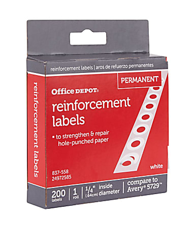 Office Depot Brand Permanent Self Adhesive Reinforcement ...
