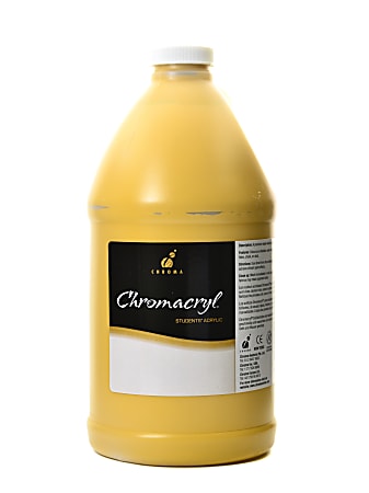 Chroma Chromacryl Students' Acrylic Paint, 0.5 Gallon, Yellow Oxide
