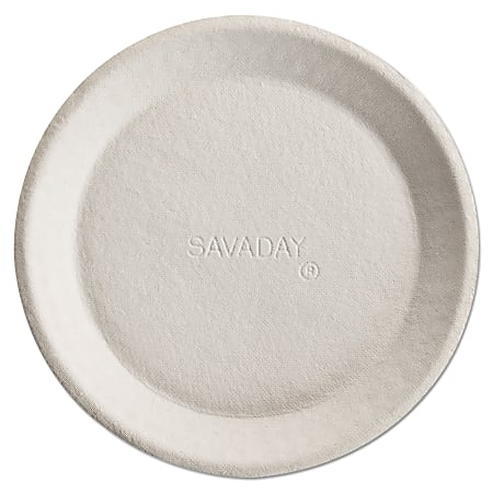 Chinet® Savaday® Molded-Fiber Plates, 10", White, Pack Of 500 Plates