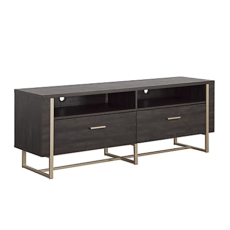 Sauder Walter Heights Modern TV Credenza, 22”H x 60”W x 15-1/2”D, Blade Walnut