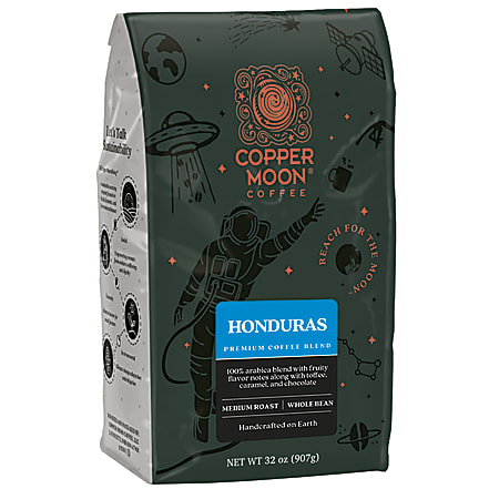 Copper Moon® Coffee Whole Bean Coffee, Honduras Blend, 2 Lb Per Bag, Carton Of 4 Bags