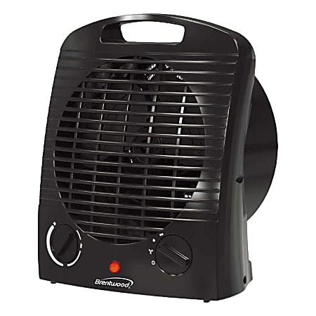 Brentwood® H-F306 1,500-Watt-Max Portable Electric Space Heater and Fan, Black