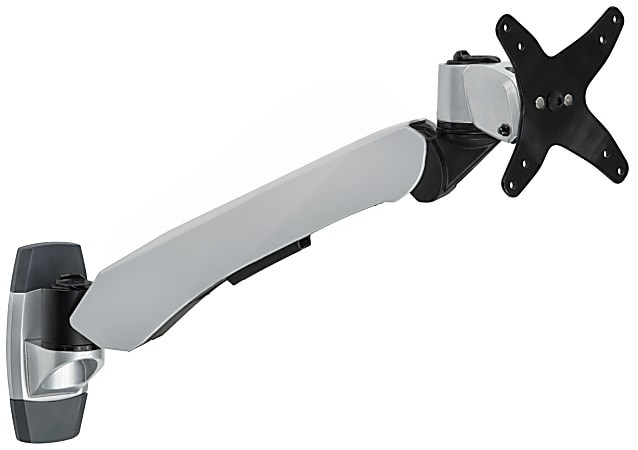 Mount-It! MI-34114 Fully Adjustable Monitor Wall Mount, 6"H x 2-9/16"W x 17"D, Silver