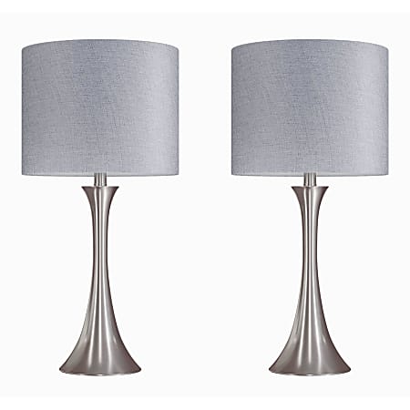 Grey and silver table lamps sales