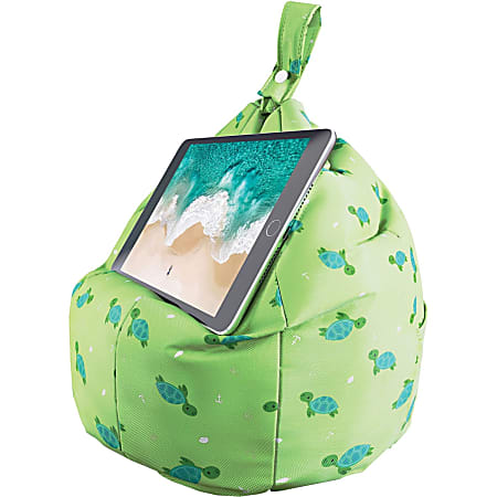 Planet Buddies Milo the Turtle Tablet Cushion Stand - Up to 12.9" Screen Support - Polyester - Green, Blue