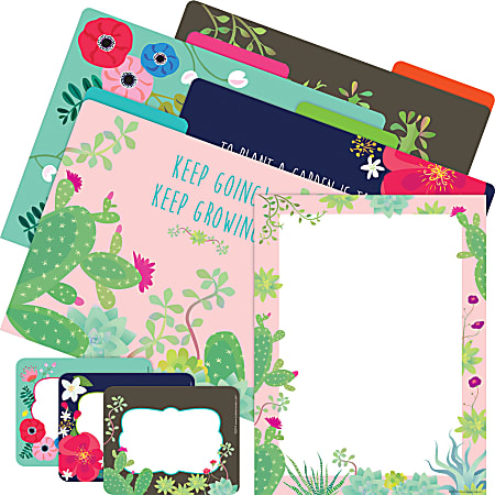 Barker Creek Get Organized File Folder Set, 1/3-Cut Tab, Letter Size, Prickles, Set Of 107 Pieces
