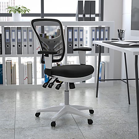 Flash Furniture Ergonomic Mesh Mid-Back Executive Office Chair, Black/White