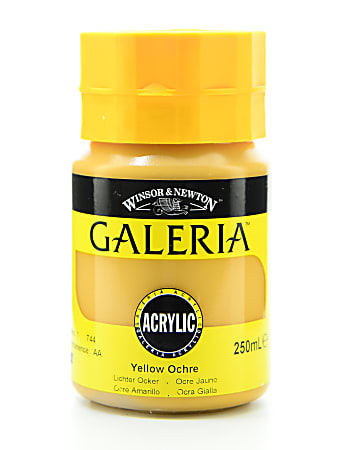 Winsor & Newton Galeria Flow Formula Acrylic Colors, 250 mL, Yellow Ochre, 744, Pack Of 2