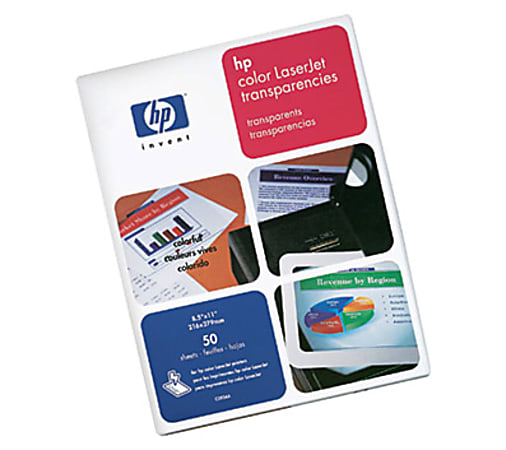 HP LaserJet Transparency Film, Color LaserJet, Box Of 50