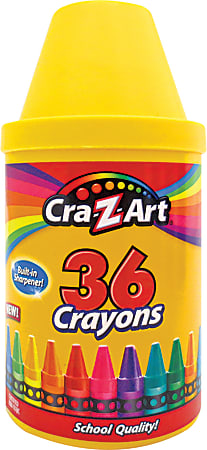 Cra Z Art Jumbo Washable Crayons Assorted Colors Pack Of 16 Crayons -  Office Depot