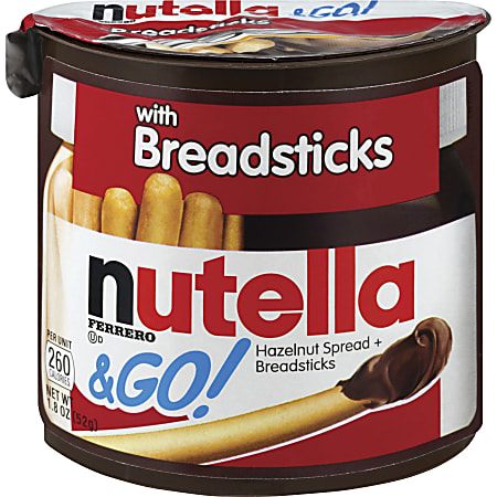 Nutella Nutella & GO Hazelnut Spread & Breadsticks - 1.23 oz - 12 / Box