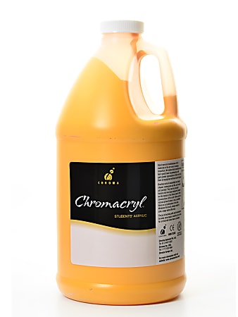 Chroma Chromacryl Students' Acrylic Paint, 0.5 Gallon, Warm Yellow