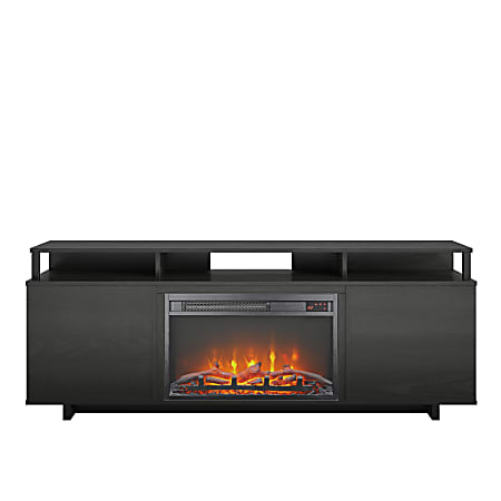 Ameriwood™ Home Mason Fireplace TV Stand For 65" TVs, Black